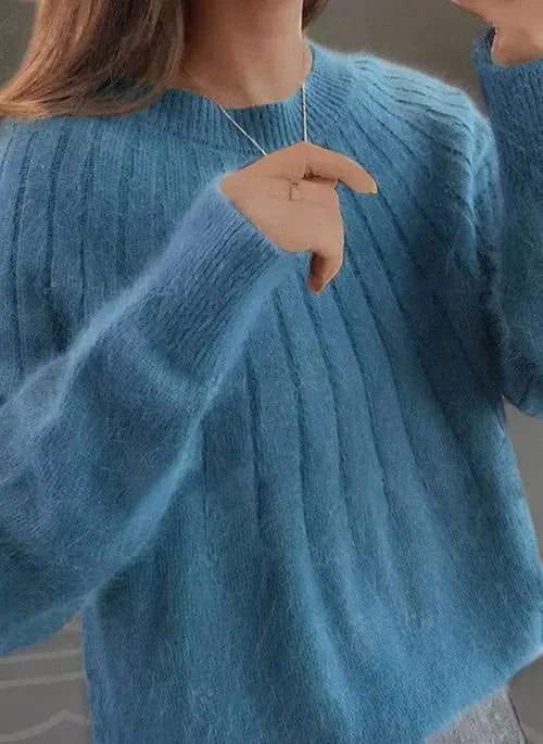 Шерин | Пухкав плетен пуловер
