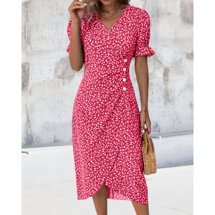 Elegant Wrap Midi Dress