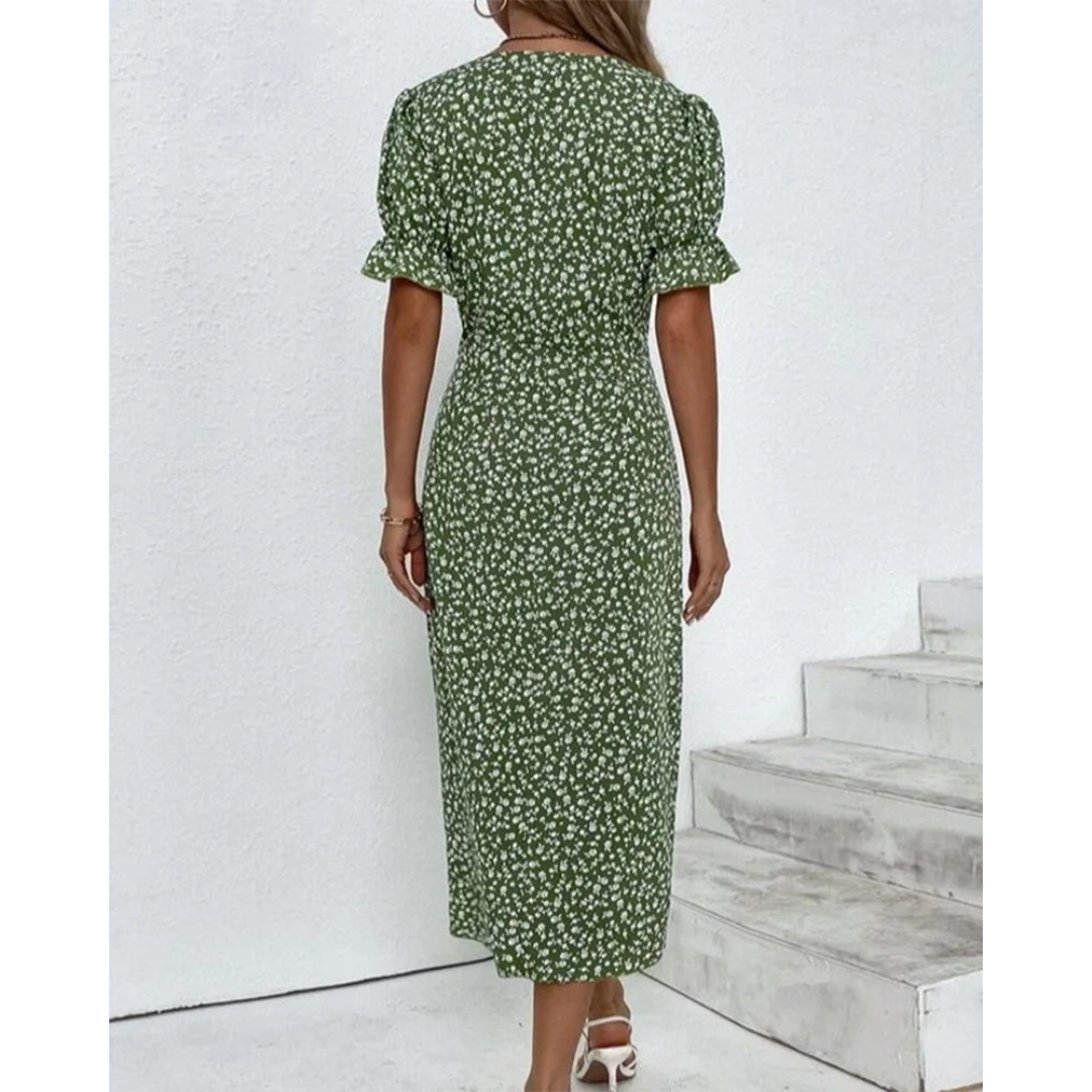 Elegant Wrap Midi Dress