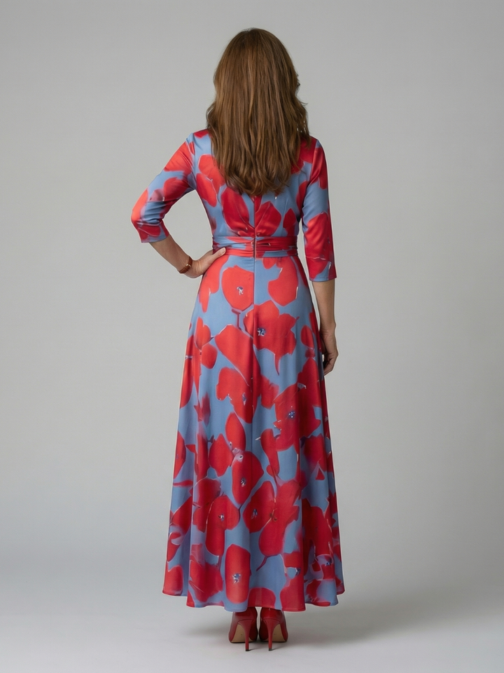 Celine | Midi рокля с кръстосан вратник