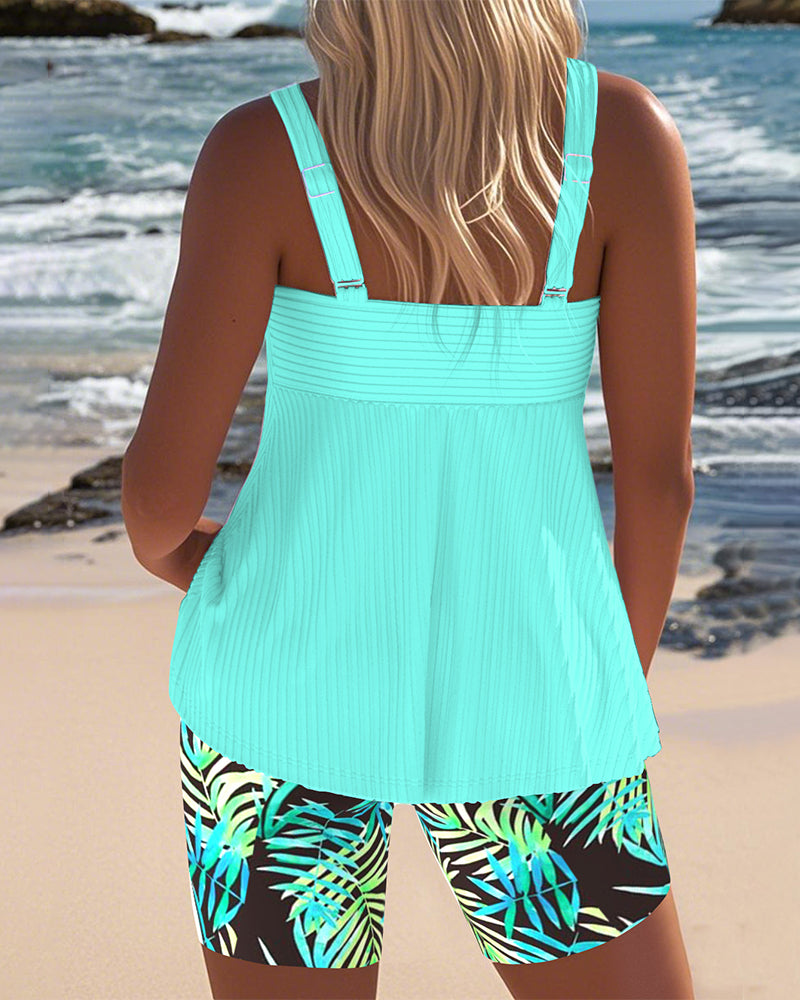 Sutton | Belly-Covering Colourful Tankini Set