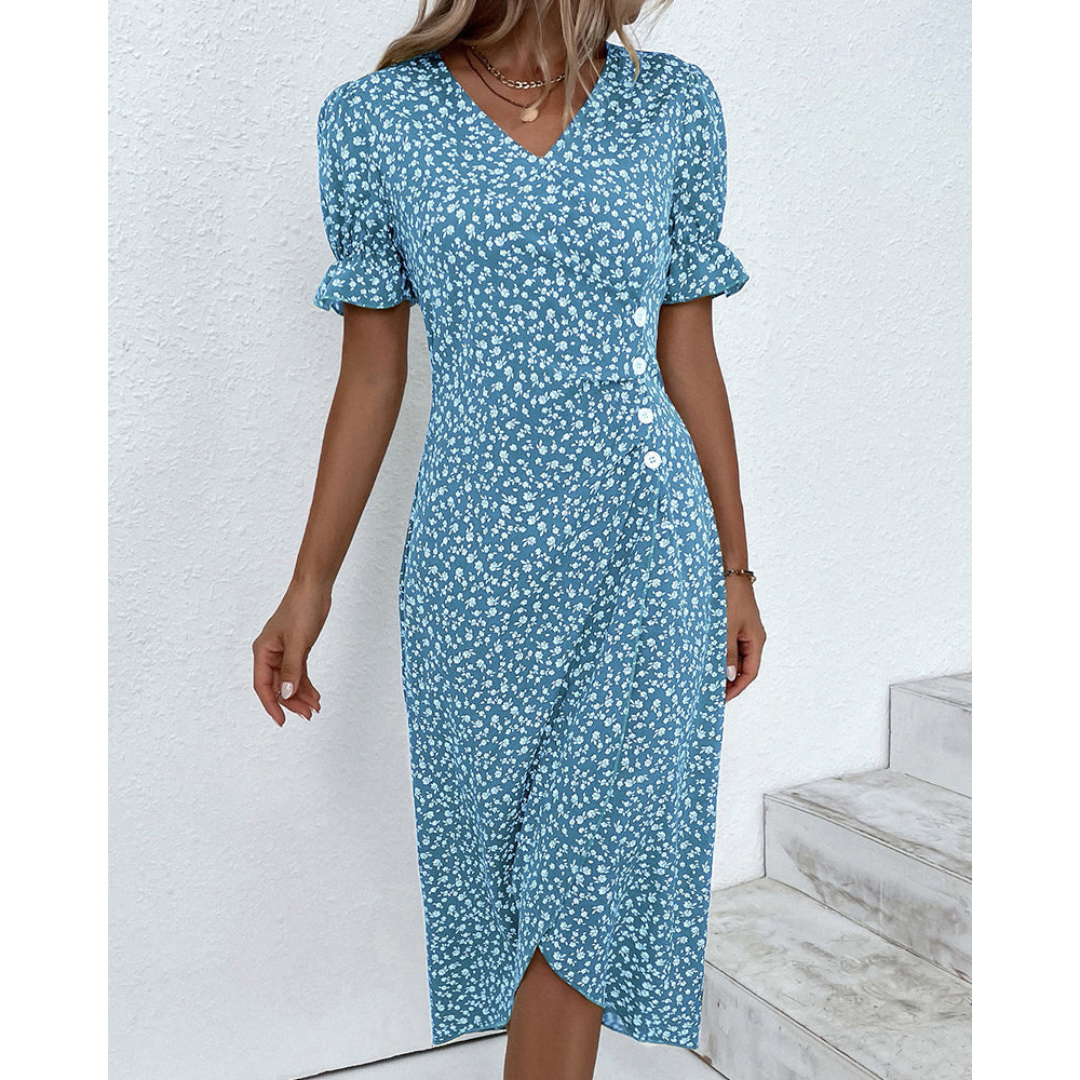 Elegant Wrap Midi Dress