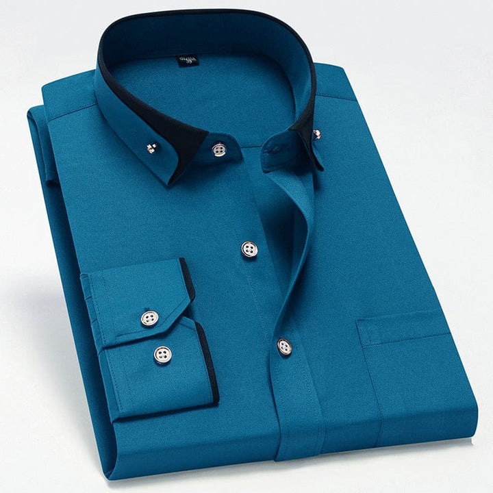 Jean™ | Chemise business infroissable avec détails contrastés