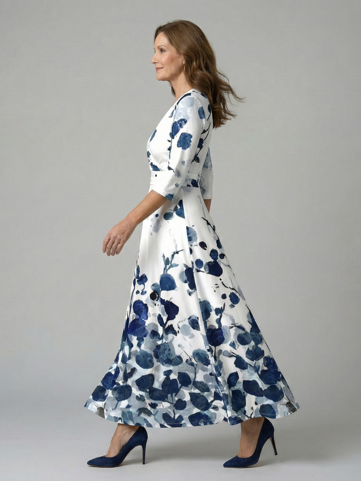 Celine | Midi рокля с кръстосан вратник