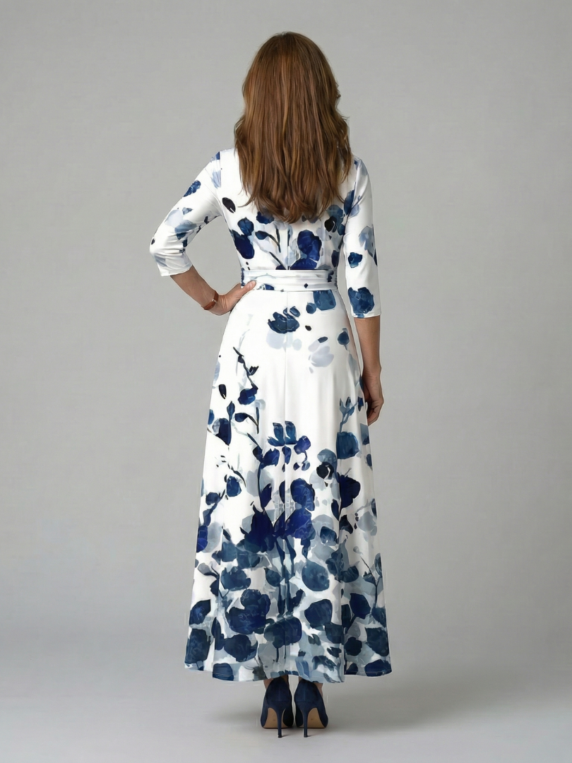 Celine | Midi рокля с кръстосан вратник