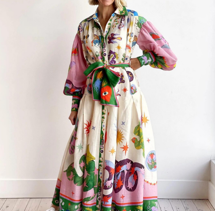 Italian Style Flowy Maxi Dress