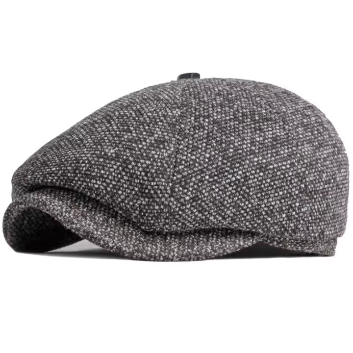 Casquette Plate d’Hiver en Laine Épaisse