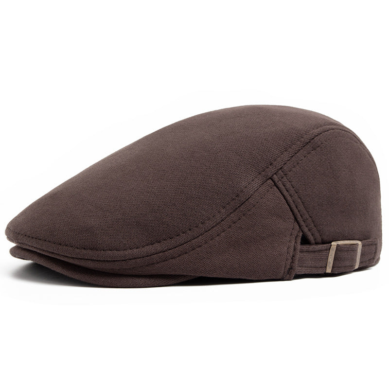 Casquette Plate en Coton Épais Confort