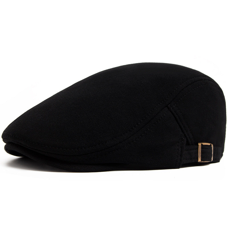 Casquette Plate en Coton Épais Confort