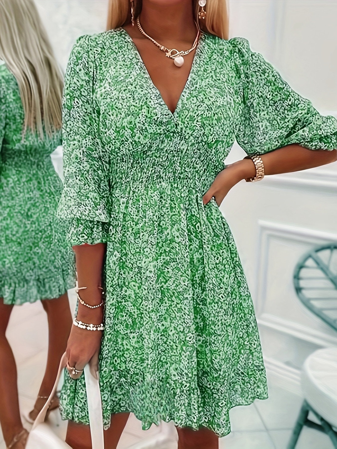 Floral Ruffle Mini Dress