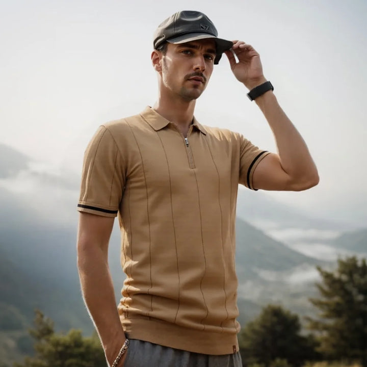 J&M Paris™ | Polo pour Hommes avec Fermeture Éclair