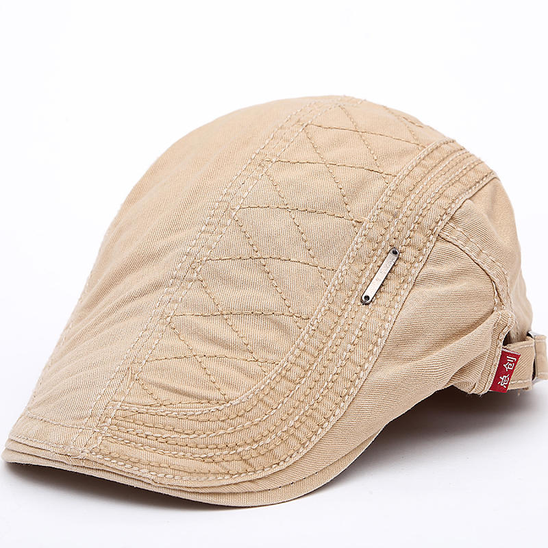 Casquette en cuir matelassé