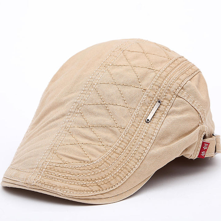 Casquette en cuir matelassé