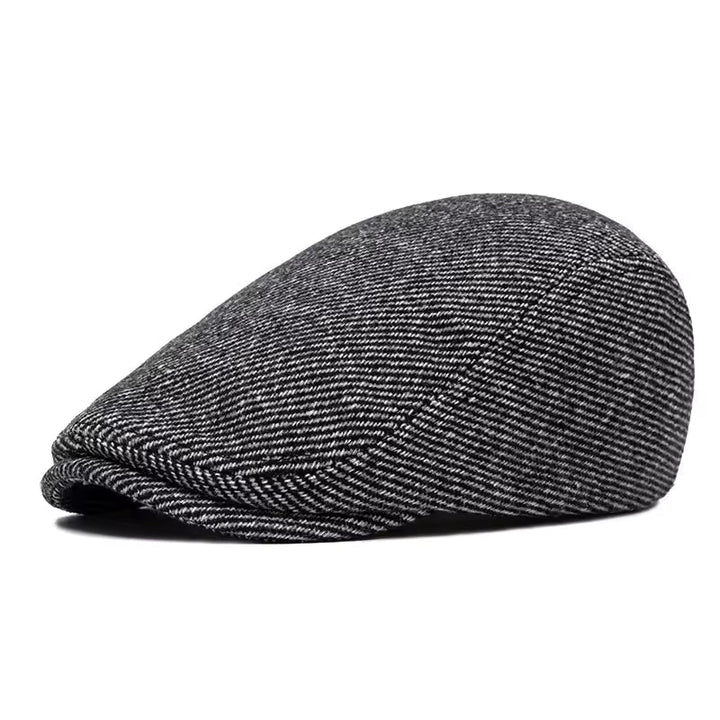 Casquette Plate en Tweed Épais Intemporel