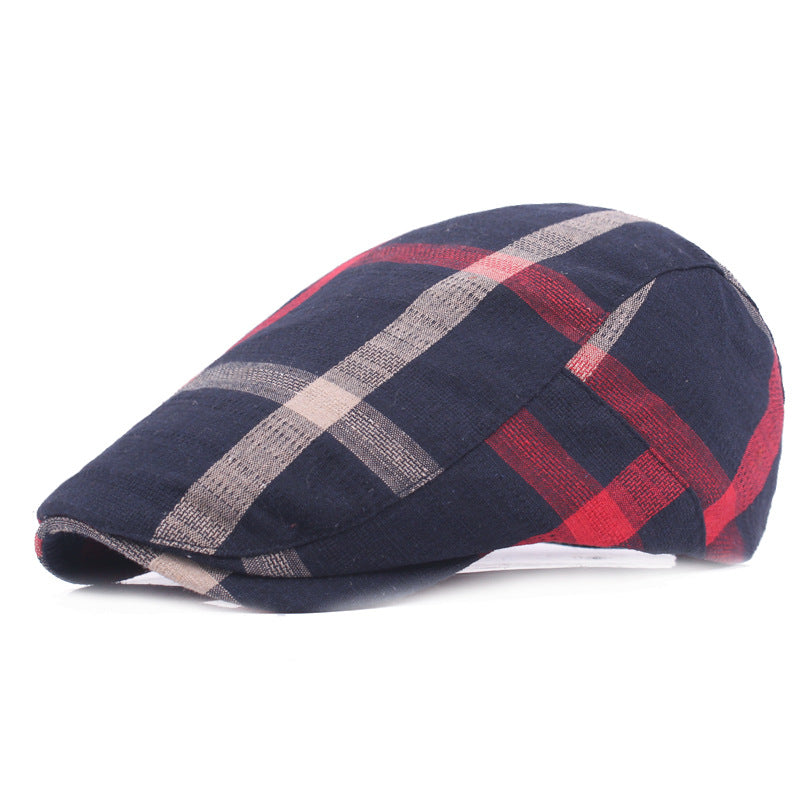 Casquette Plate à Carreaux Classique