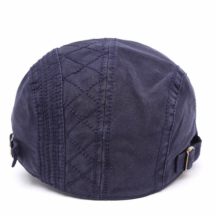 Casquette en cuir matelassé