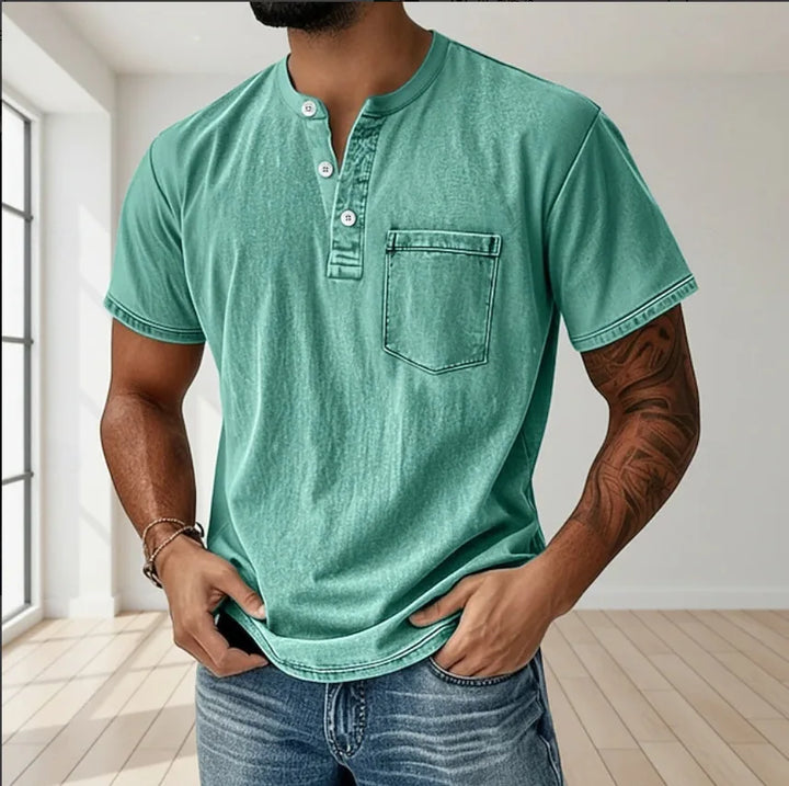 Jean™ | Chemise Vintage pour Homme avec Poche Poitrine