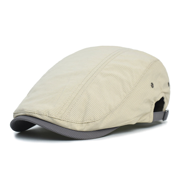 Casquette en coton à fines rayures