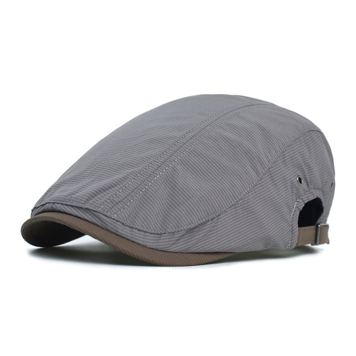Casquette en coton à fines rayures