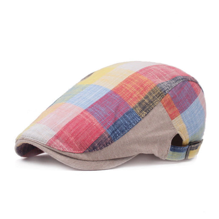 Casquette Plate à Carreaux Classique