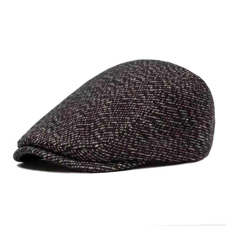 Casquette Plate en Tweed Épais Intemporel