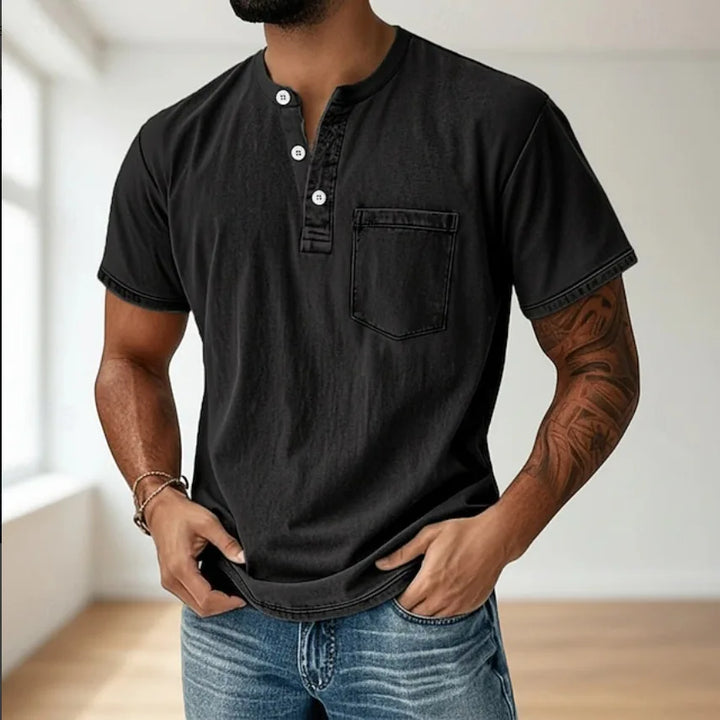 Jean™ | Chemise Vintage pour Homme avec Poche Poitrine