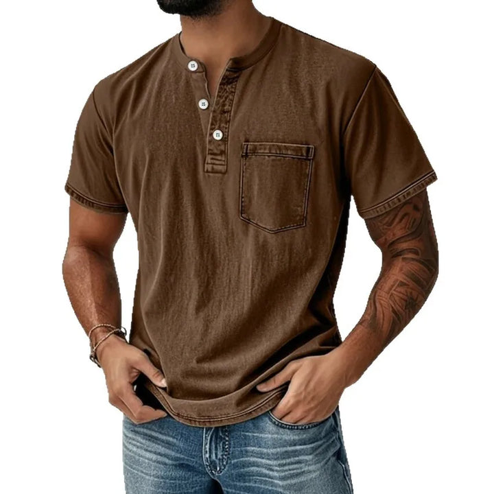 Jean™ | Chemise Vintage pour Homme avec Poche Poitrine