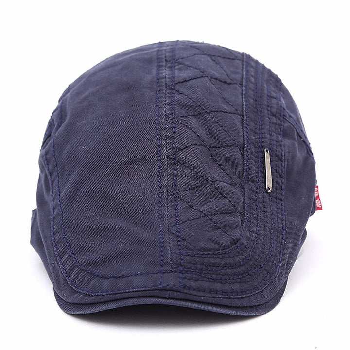 Casquette en cuir matelassé