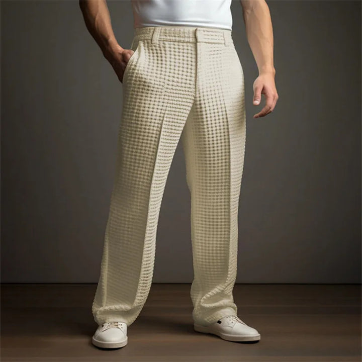 Jean et Marcel™ | Pantalon Homme Élégant en Maille Gaufre
