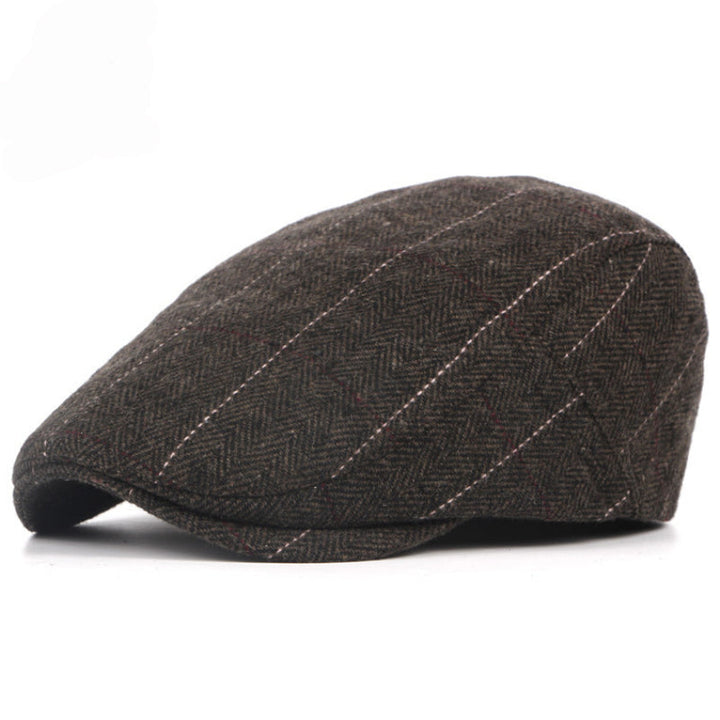 Casquette à chevrons à fines rayures
