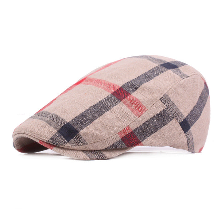 Casquette Plate à Carreaux Classique