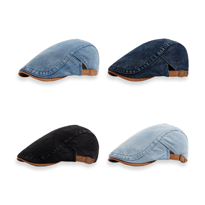 Casquette Ouvrière en Denim Vintage Ajustable