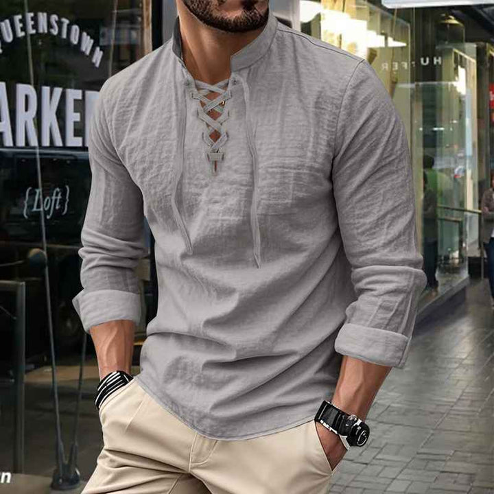 Jean™ | Polo Col Officier en Lin pour Homme