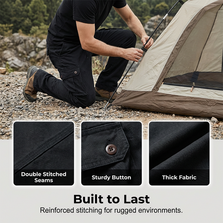J et M™ | Pantalon Cargo Homme Haut de Gamme – Tactique & Confortable