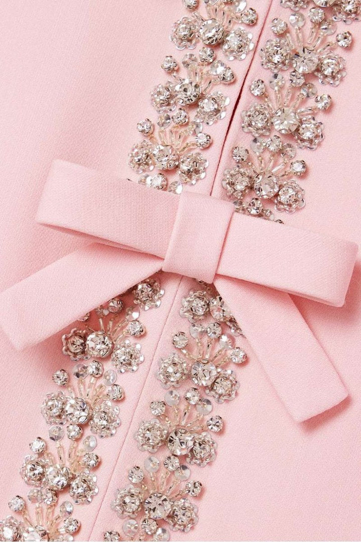 Zoe Bow with Crystal Embellished Midi Dress